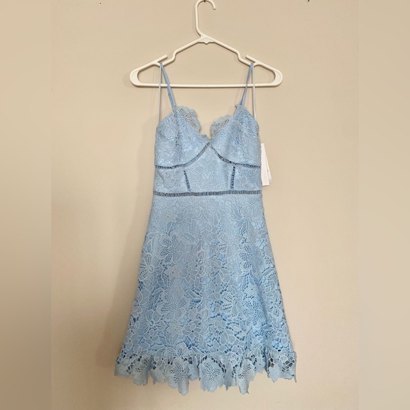 Sky Blue Lace Dress - Picture 1 of 2